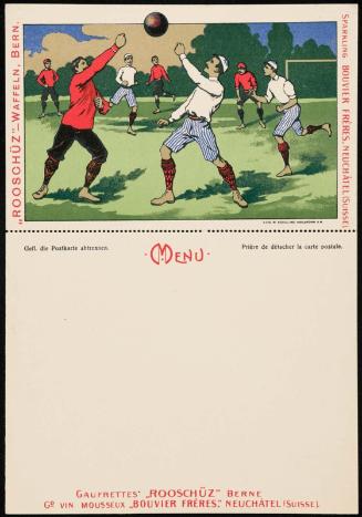 Advertisement and menu card for Bouvier Frères