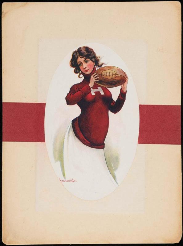 Woman in a Harvard sweater