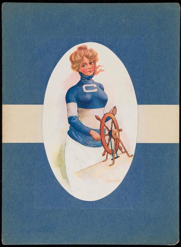 Woman in a Columbia University sweater