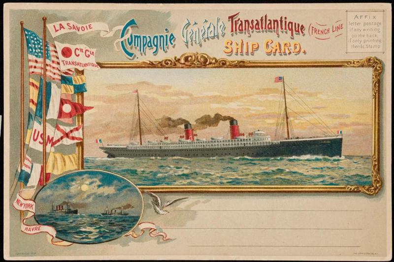 Compagnie Générale Transatlantique Ship Card