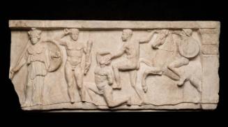 Relief with Athena, Herakles and a battle