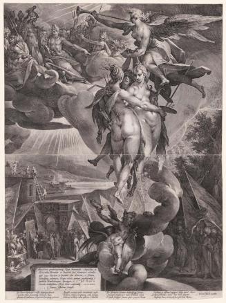 Apotheosis of the Fine Arts–The Artists Escape from the Barbarians to Mount Olympus