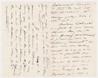 John Singer Sargent to Claude Monet, Dimanche [Sunday], n.d. [summer 1889], from 1 rue Tronchet