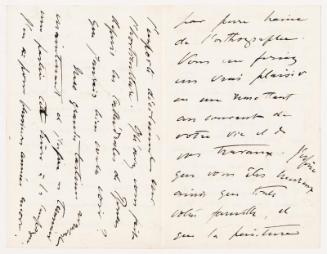 John Singer Sargent to Claude Monet, 28 Déc[embre] [December 1894], from 33 Tite St., London