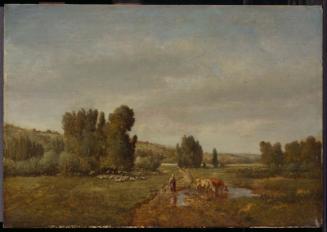 Landscape with a Peasant Watering her Cows