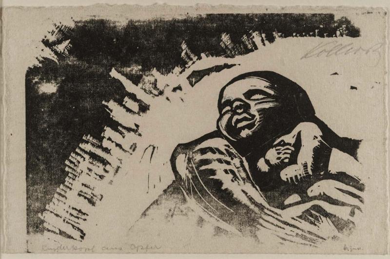 Seven Woodcuts on War: The Sacrifice (Child's Head)