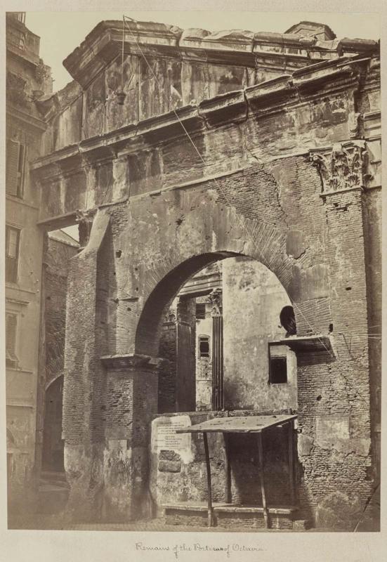 Remains of the Porticus of Octavia. Rome, Italy