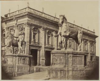 The Dioscuri : Castor and Pollux with their Horses.  Piazza del Campidoglio, Rome.