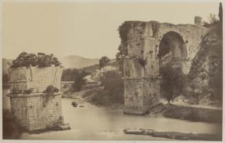 Bridge of Augustus at Narni, Looking Towards the Modern Bridge