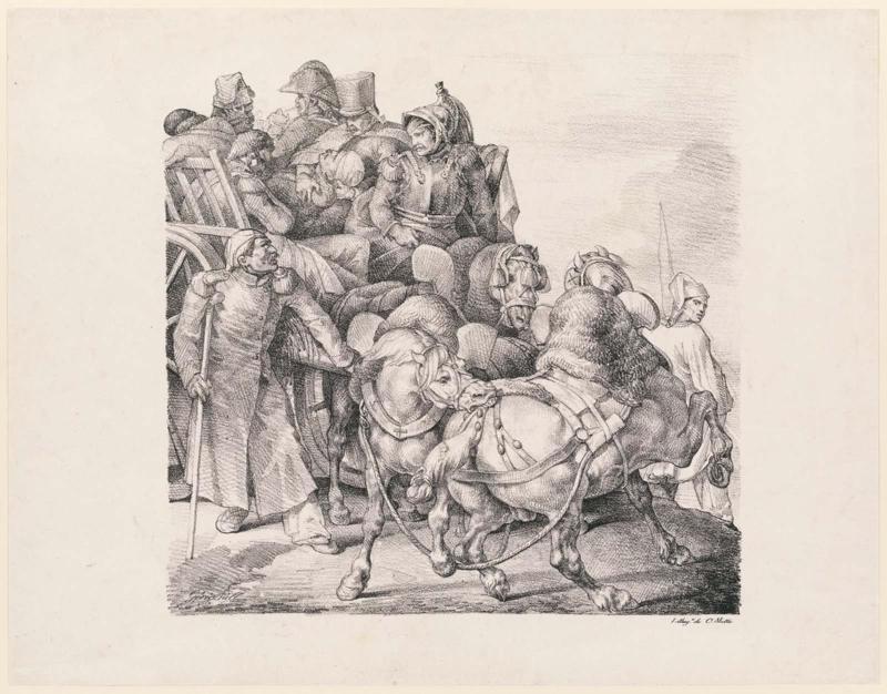 Wagon Loaded with Wounded Soldiers