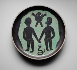 Charger with Adam and Eve