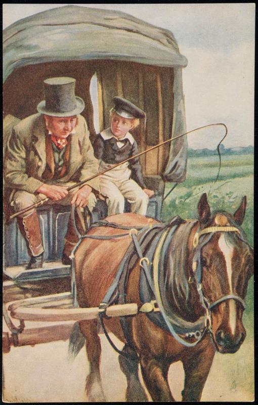 "DAVID COPPERFIELD with BARKIS on the road to Yarmouth."