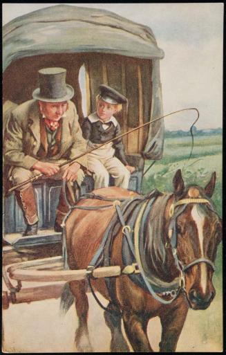 "DAVID COPPERFIELD with BARKIS on the road to Yarmouth."