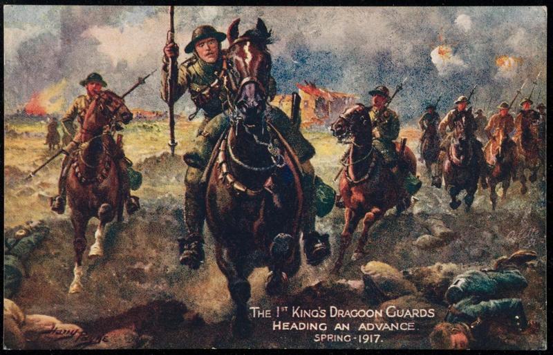 THE 1ST KING'S DRAGOON GUARDS
HEADING AND ADVANCE .
SPRING - 1917.