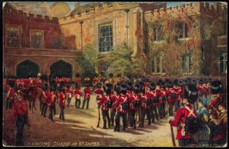 CHANGING GUARD AT ST. JAMES.