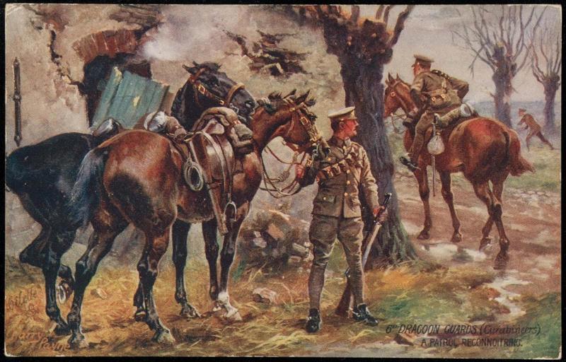 6th DRAGOON GUARDS (Carabineers)
A PATROL RECONNOITERING.