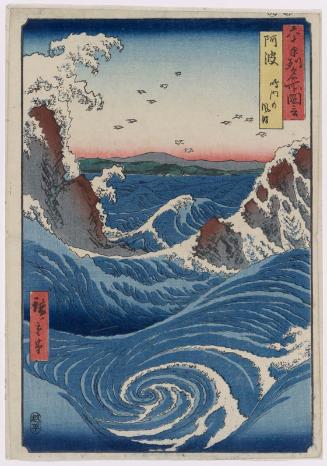 Awa Province: Naruto Whirlpools (Awa, Naruto no fûha), from the series Famous Places in the Sixty-odd Provinces [of Japan] ([Dai Nihon] Rokujûyoshû meisho zue)