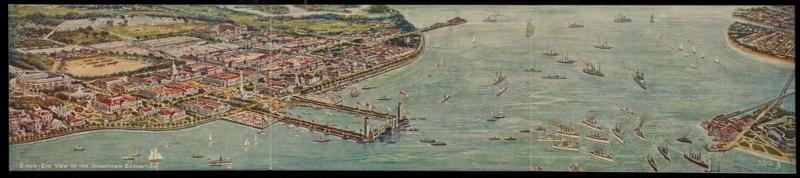 BIRD'S-EYE VIEW OF THE JAMESTOWN EXPOSITION.