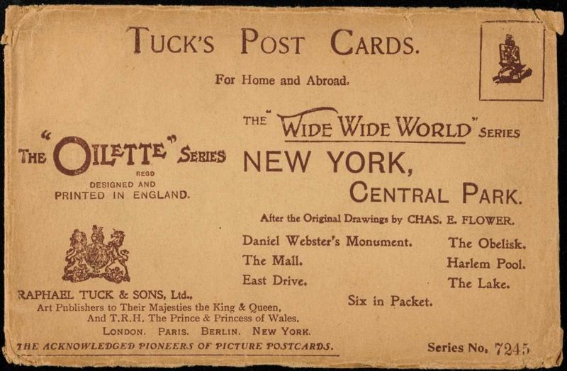 THE "WIDE WIDE WORLD" SERIES
NEW YORK, 
CENTRAL PARK.
After the original Drawings by CHAS. E. FLOWER. 
Series 7245.
