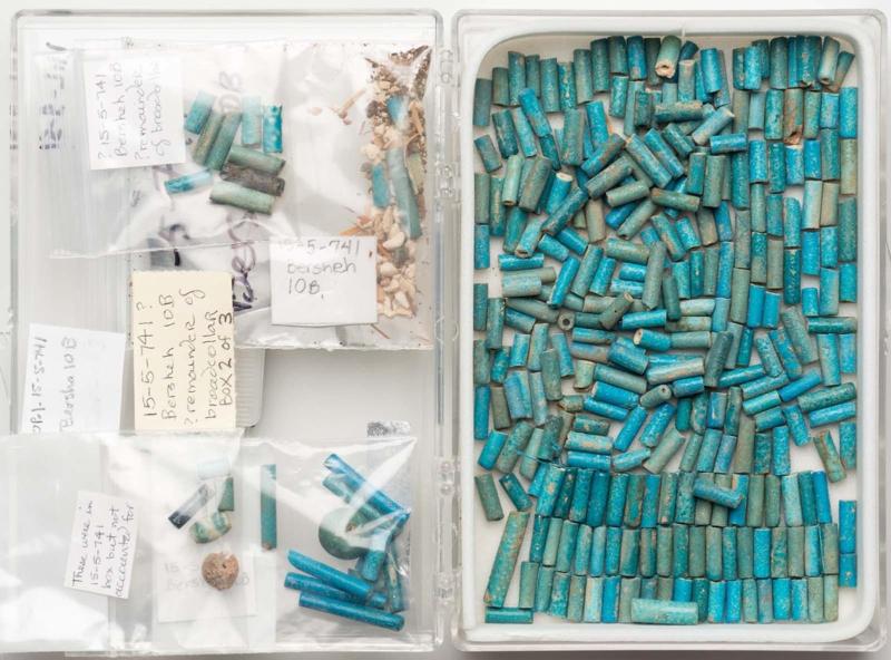 Beads from a broad collar
