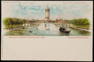 BERLINER GEWERBE-AUSSTELLUNG 1896. OFFICIELLE POSTKARTE.