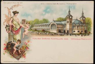 BERLINER GEWERBE-AUSSTELLUNG 1896. OFFICIELLE POSTKARTE.