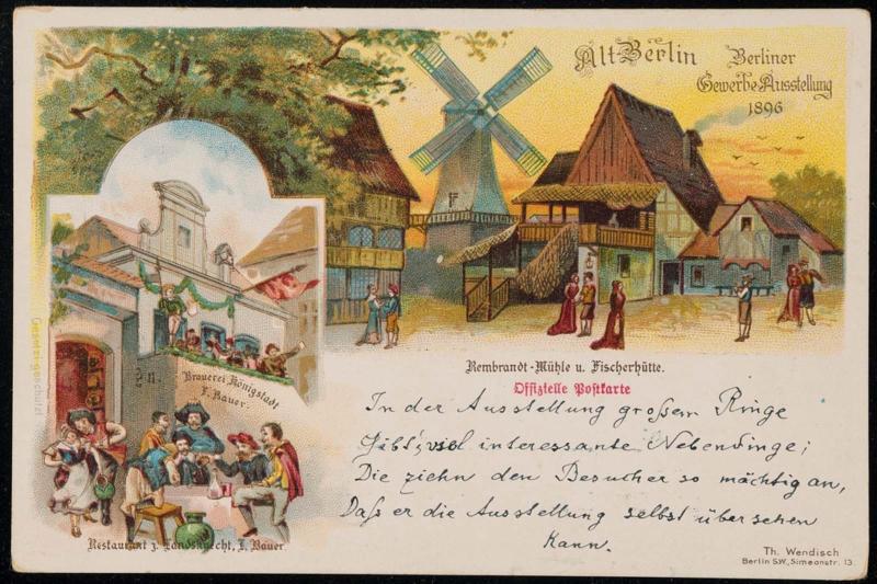 Alt-Berlin Berliner Gewerbe Ausstellung 1896.
