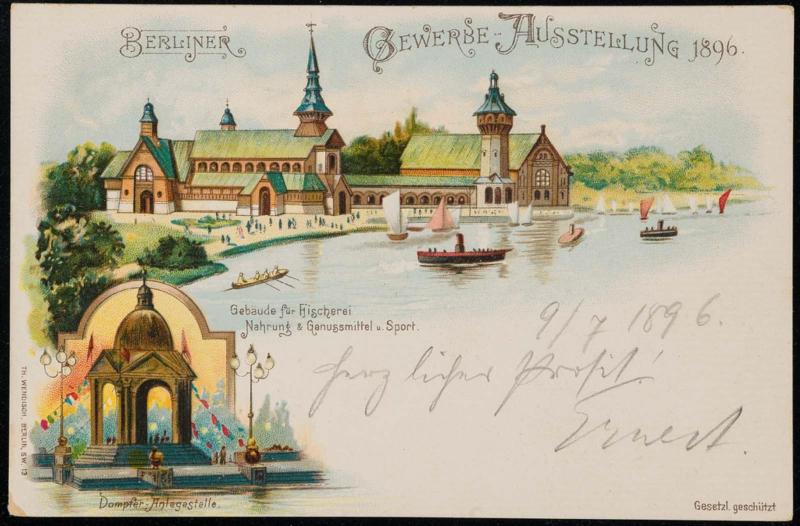 BERLINER GEWERBE AUSSTELLUNG 1896.