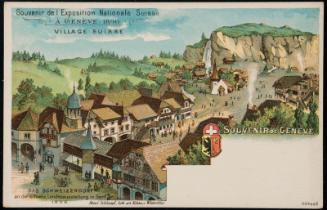 Souvenir de l'Exposition Nationale Suisse Á GENÈVE, 1896. VILLAGE SUISSE.