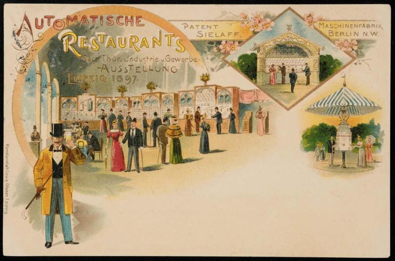 AUTOMATISCHE RESTAURANTS Sächsisch-Thüringische Industrie u. Gewerbe AUSSTELLUNG LEIPZIG 1897.