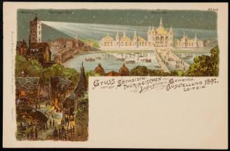 Gruss von der SÄCHSISCH-THÜRINGISCHE Industrie & Gewerbe AUSSTELLUNG LEIPZIG 1897.
