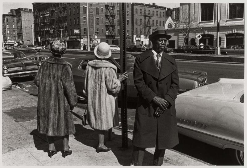 A Man and Two Women After a Church Service