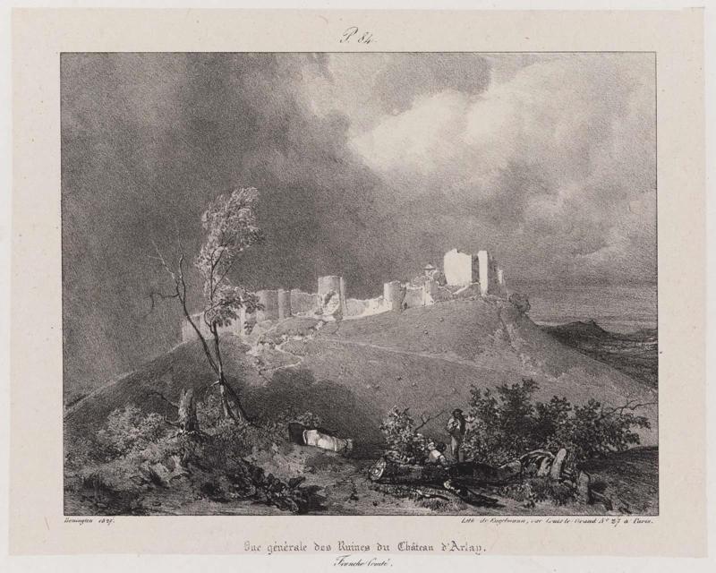 Vue générale des ruines du château d' Arlay