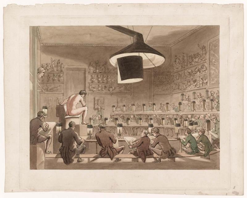 Drawing from Life at the Royal Academy, (Somerset House)