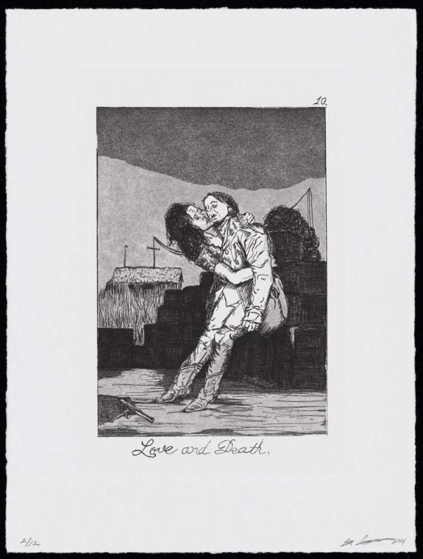 The Caprichos, Suite 2, Plate 10: Love and Death