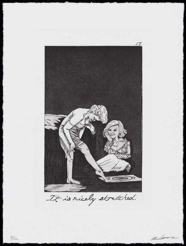The Caprichos, Suite 2: Plate 17: It is nicely stretched.