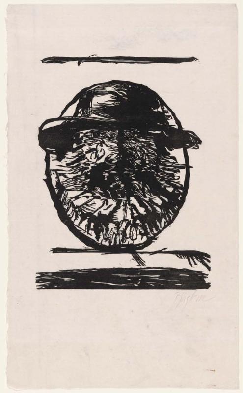 Oval Portrait of a Bearded Man