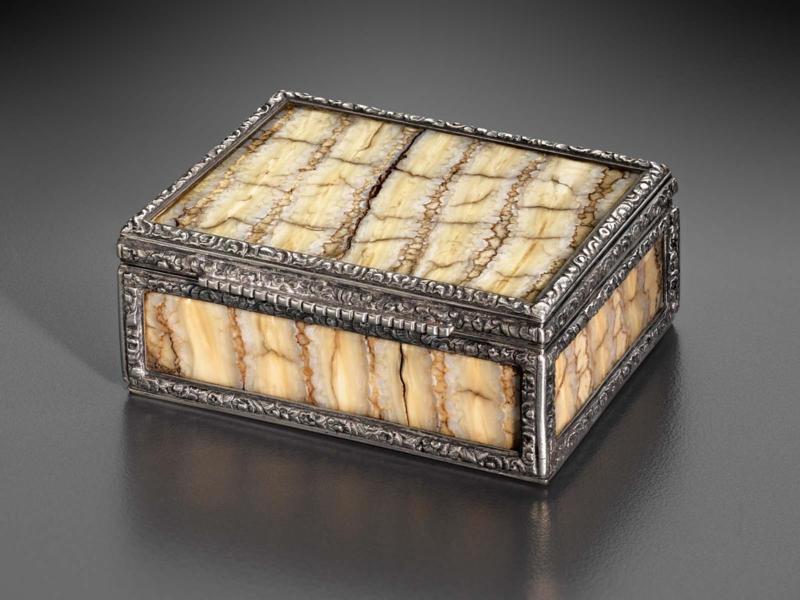 Silver Gilt Mammoth Tooth Snuff Box