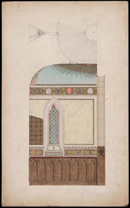 Study for wall and ceiling decoration for a church