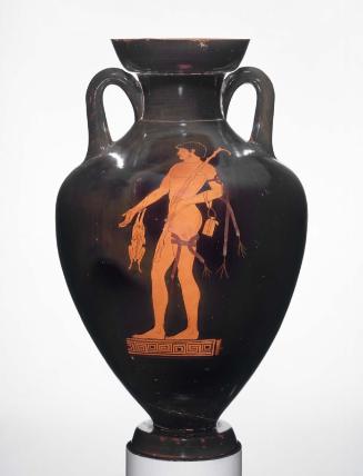 Two-handled jar (amphora) depicting a victor in an athletic contest