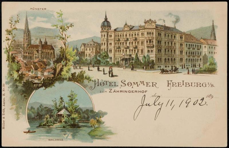 HÔTEL SOMMER ZUM ZÄHRINGERHOF.  FREIBURG I/B.