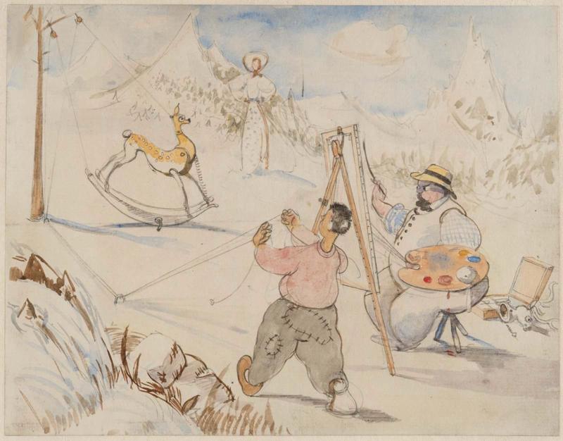Sargent Sketching in the Alps
