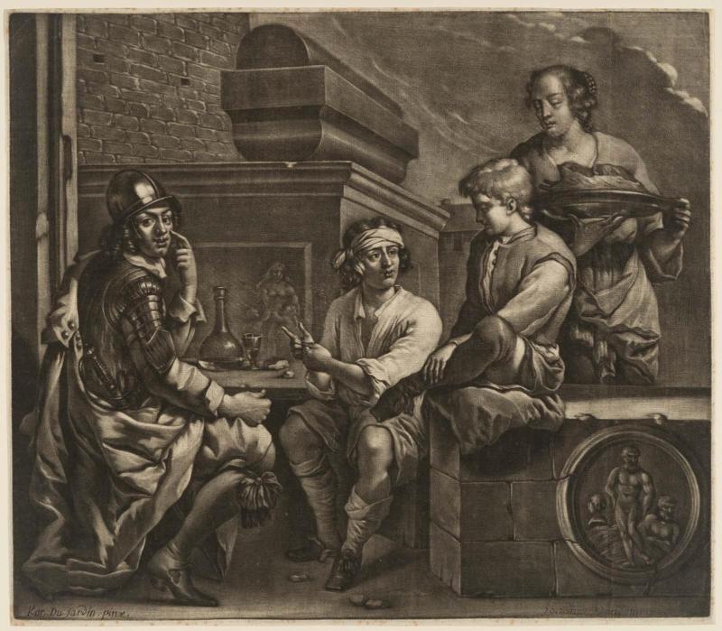 Four Figures Gathered among Tombs ("The Soldiers Tale")