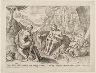 The First Parents, Eve Suckling One of Her Children