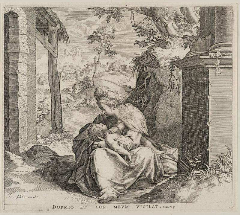 Virgin and Child on her Lap