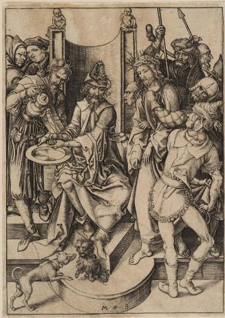 Christ before Pilate (from the  Passion of Christ series, 6th of 12 plates)