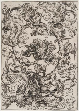 Ornament with Owl Mocked by Day Birds