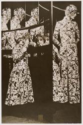 Biba archive: Printed wool jersey polo necked dress