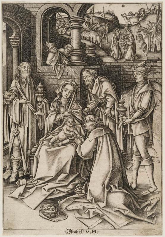 The Adoration of the Magi (from the Life of the Virgin series, 1 of 12 plates)