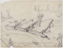Study of House for Mr. & Mrs. Paul Sonnabend, Brookline, Massachusetts